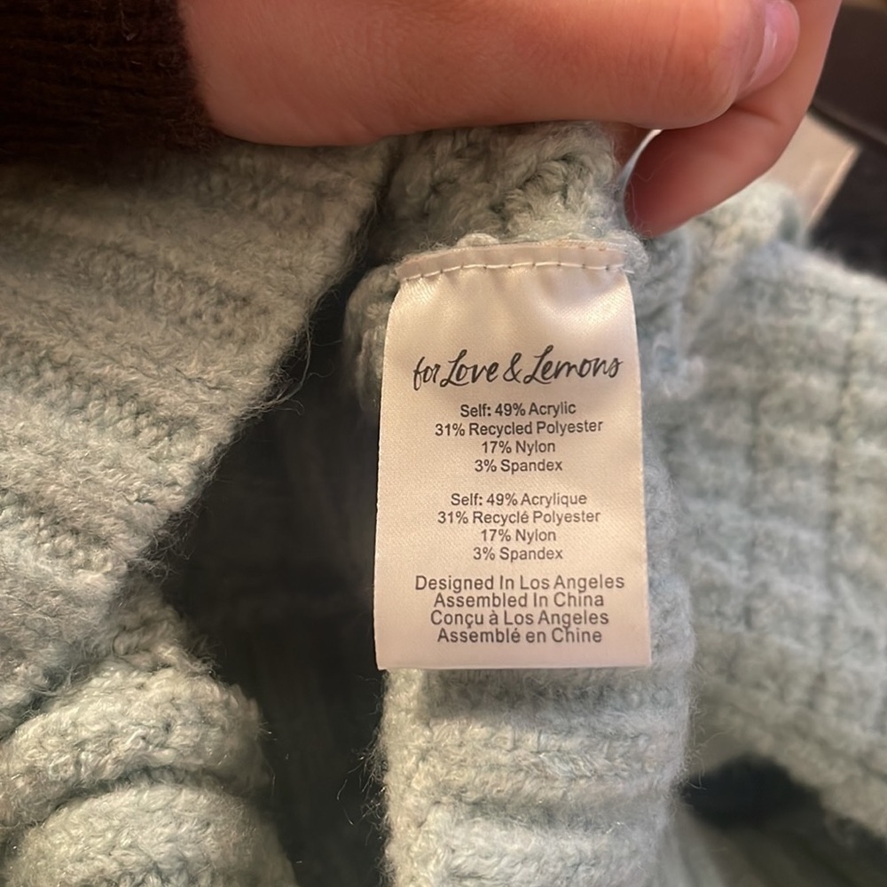 NWT For Love & Lemons Green Dominique Knit Tank XXS - Picture 3 of 5